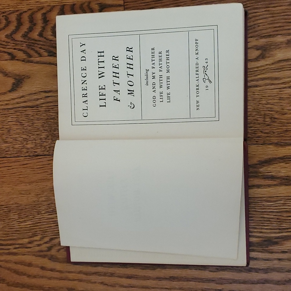 Vtg, 1943, Life with Father, Life with Mother, God and My Father by CLARENCE DAY